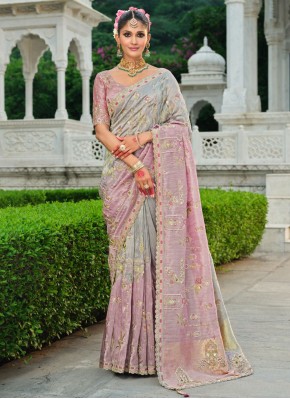 Absorbing Silk Embroidered Traditional Saree