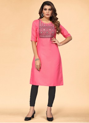 Affectionate Embroidered Casual Kurti