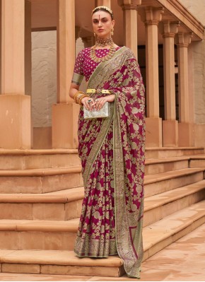 Appealing Border Brasso Contemporary Style Saree