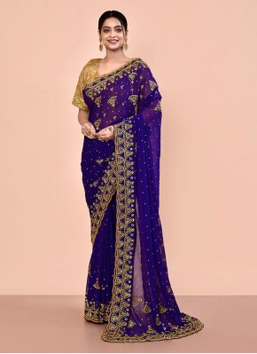 Appealing Purple Trendy Saree