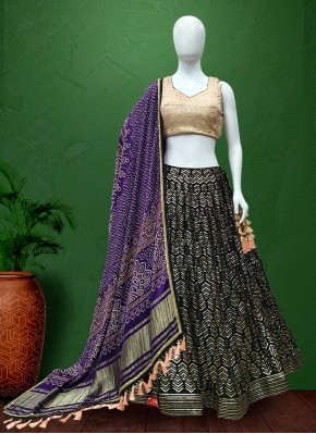 Artistic Gajji Silk Thread Work Designer Readymade Lehngha Choli