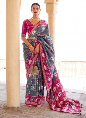 Auspicious Weaving Patola Silk  Classic Saree