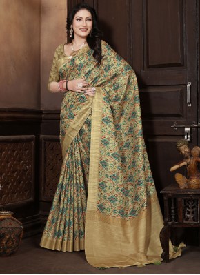 Banarasi Silk Saree in Multi Colour