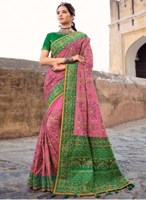 Banarasi Silk Traditional Saree in Green