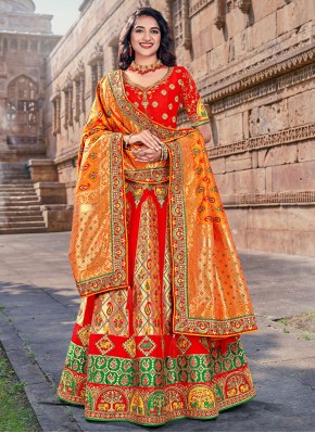Banarasi Silk Trendy Lehenga Choli in Multi Colour
