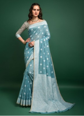 Banarasi Silk Weaving Classic Saree in Blue