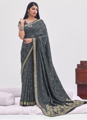 Banarasi Silk Weaving Grey Classic Saree