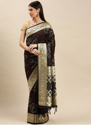 Black Banarasi Silk Weaving Designer Traditional Saree