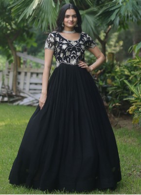 Black Party Readymade Gown