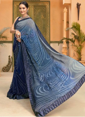 Blue Lace Weight Less Classic Saree