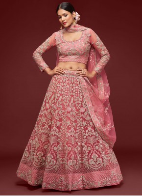Captivating Pink Trendy Lehenga Choli