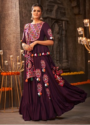 Charming Purple Trendy Lehenga Choli