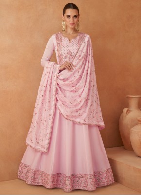 Cherubic Pink Engagement Readymade Gown