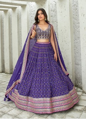 Chiffon Hand Embroidery Work Designer Readymade Lehngha Choli for Party