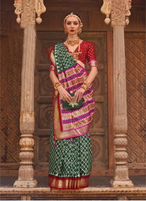 Classic Saree Printed Silk in Multi Colour