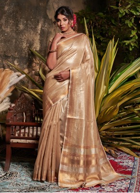 Classic Saree Weaving Tissue in Gold
