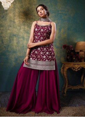 Classical Palazzo Suit Woven Work in Silk