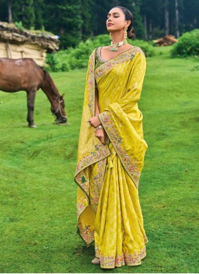 Classical Silk Embroidered Contemporary Saree