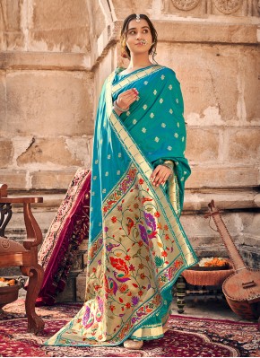 Classical Weaving Banarasi Silk Classic Designer Saree