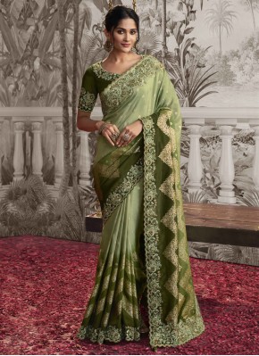 Conspicuous Embroidered Party Classic Saree
