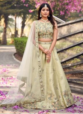 Conspicuous Embroidered Sangeet Readymade Lehenga Choli