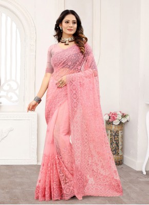 Conspicuous Embroidered Wedding Trendy Saree