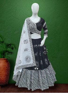 Cotton Traditional Print Garba Wear Chaniya Choli