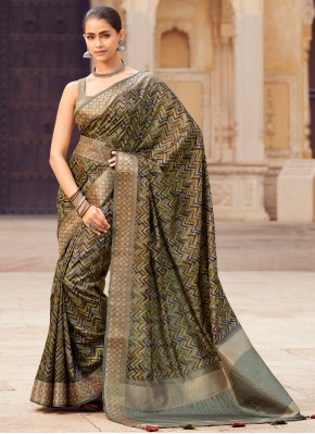 Customary Silk Multi Colour Classic Saree