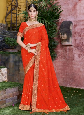 Customary Vichitra Silk Classic Saree