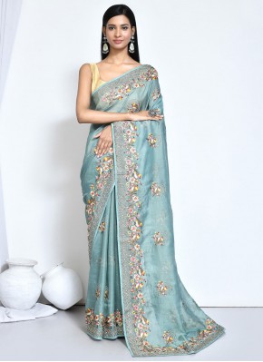 Dainty Embroidered Contemporary Style Saree