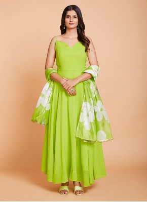 Desirable Plain Faux Georgette Designer Gown
