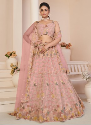 Enchanting Rose Pink Sangeet Designer Lehenga Choli