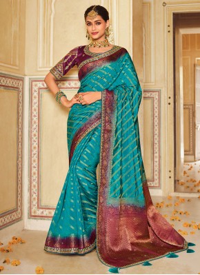 Exotic Border Fancy Fabric Trendy Saree