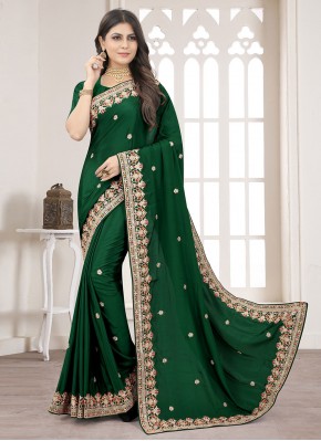Exquisite Green Trendy Saree