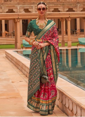 Exquisite Patola Silk  Engagement Trendy Saree