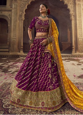 Exquisite Purple Engagement Lehenga Choli