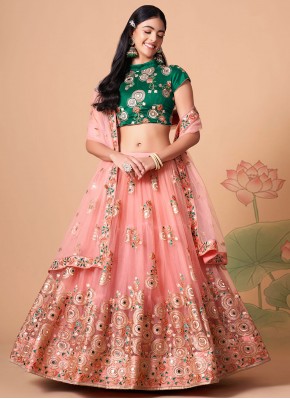 Extraordinary Rose Pink Engagement Designer Long Lehenga Choli
