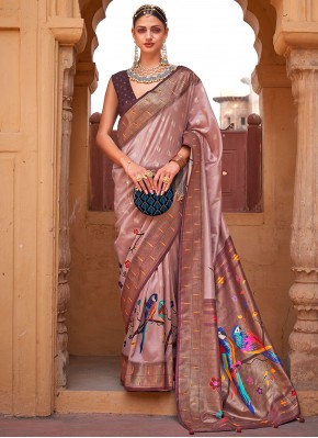 Extraordinary Silk Lace Multi Colour Contemporary Style Saree