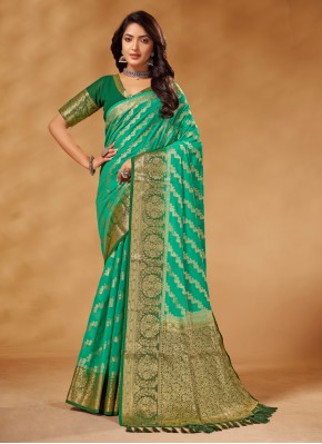 Eye-Catchy Weaving Contemporary Saree