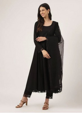 Fantastic Designer Cotton Black Designer Salwar Suit