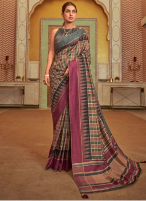 Fantastic Printed Multi Colour Traditional Saree
