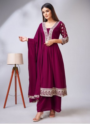 Faux Georgette Sequins Trendy Salwar Kameez in Pink
