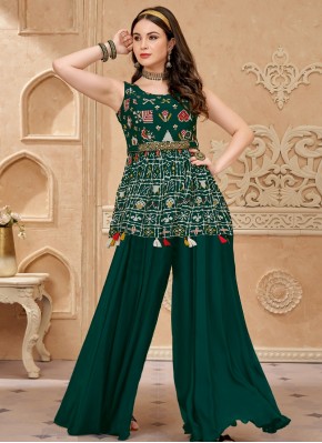 Fetching Designer Ready made Palazzo Dress Traditional Work in Chiffon