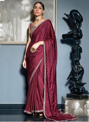Flattering Floral Print Party Classic Saree