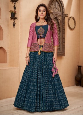 Georgette Jacket Style Lehngha Choli for Ceremonial