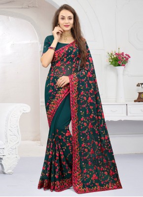 Georgette Traditional Saree in Morpeach 