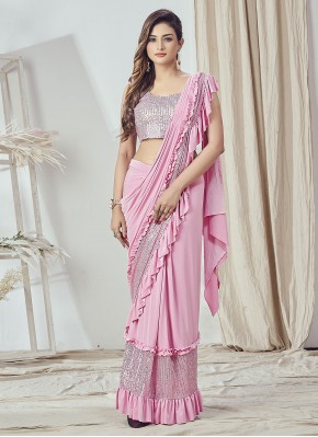 Glorious Designer Ready Pleated Saree For Party