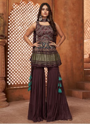 Glossy Silk Party Trendy Salwar Suit
