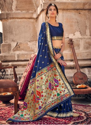 Glowing Banarasi Silk Wedding Classic Saree