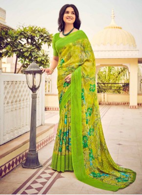 Green Casual Trendy Saree